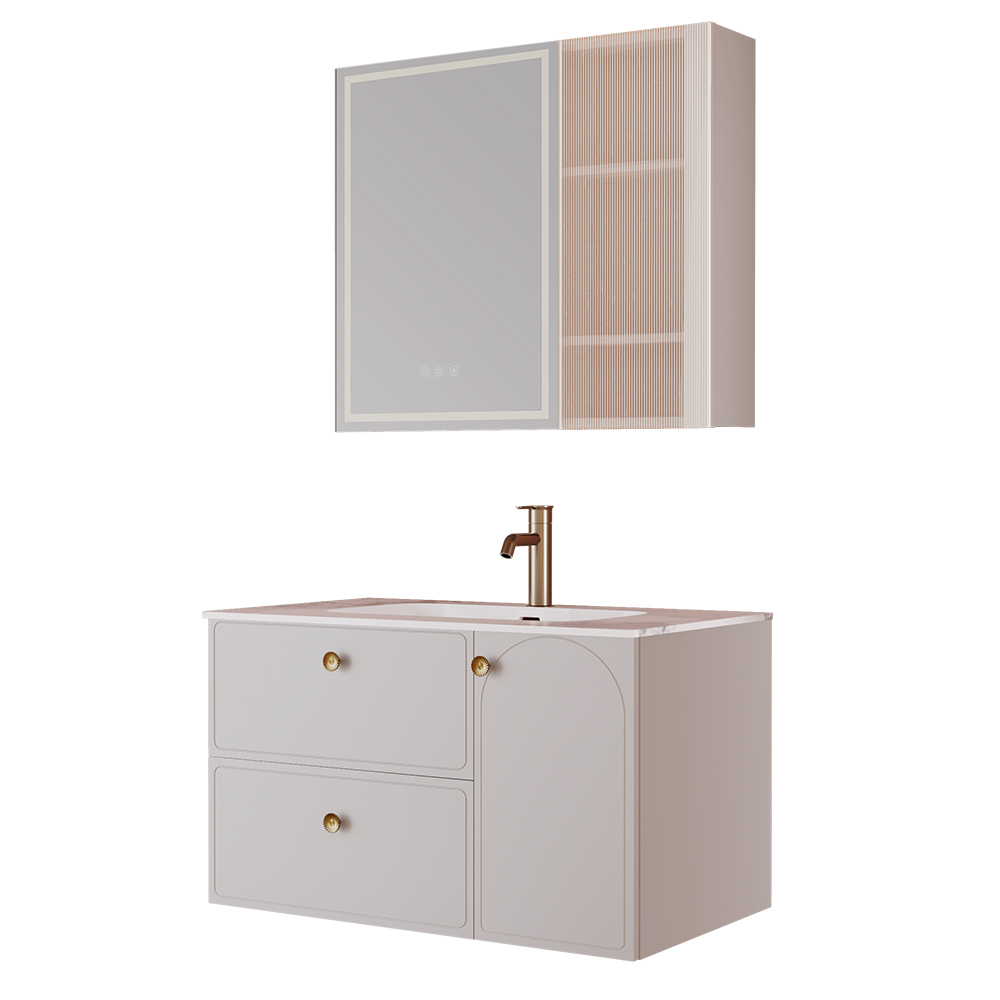 BC6301-090岩板款 生态实木茄子视频黄污柜