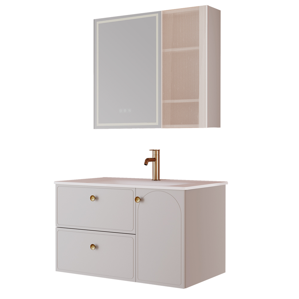 BC6301-090陶瓷盆款 生态实木茄子视频黄污柜