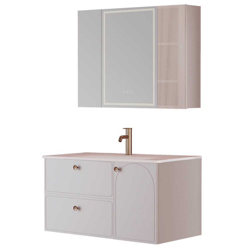 BC6301-100陶瓷盆款 生态实木茄子视频黄污柜