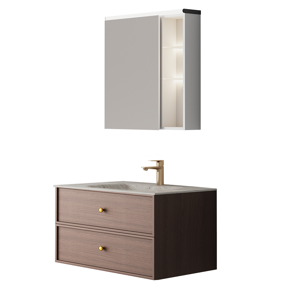 BC6302-080热弯岩板款 生态实木茄子视频黄污柜