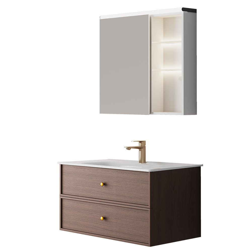 BC6302-090陶瓷盆款 生态实木茄子视频黄污柜