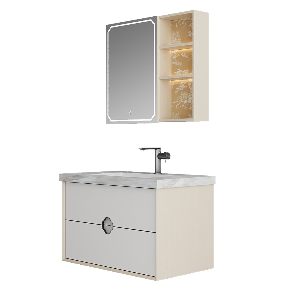 BC6303-090岩板款 生态实木茄子视频黄污柜