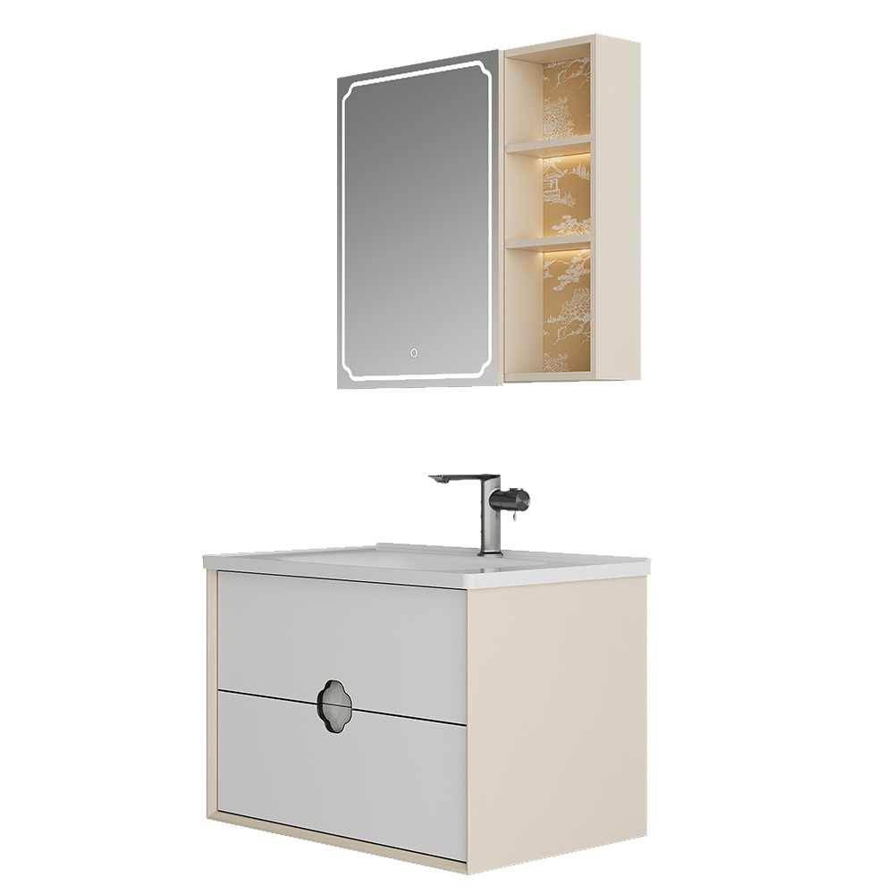 BC6303-080陶瓷盆款 生态实木茄子视频黄污柜